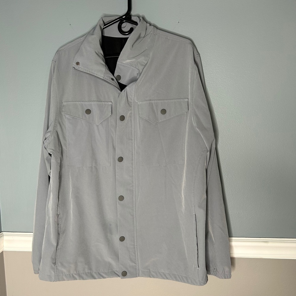 Zelos Mens Gray Lightweight Jacket Full Zip‎ Pockets Size L